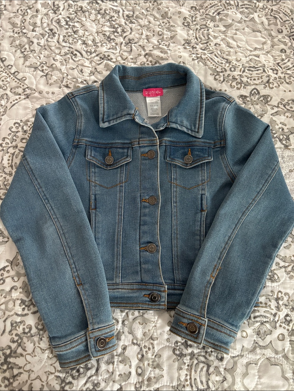 Girls denim jacket 7/8 blue
